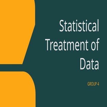 Statistical Treatment of Data (Group 4) Presentation | PPT