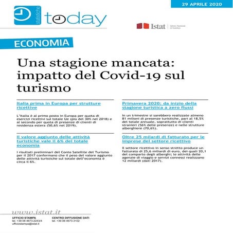 Statisticatoday turismo and Covid-19