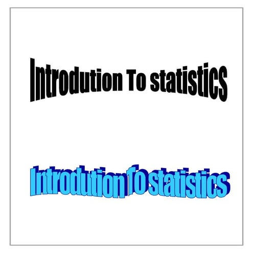 Statistics...