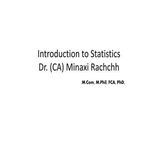 Basic of Statistics