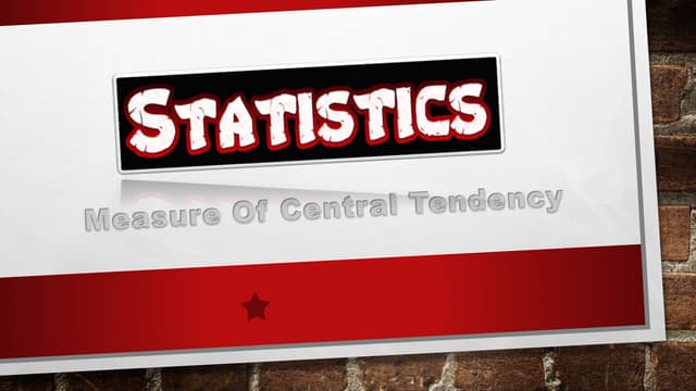 Statistics Class 9 
