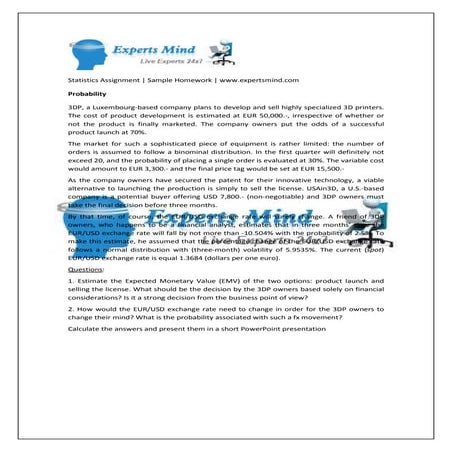 Statistics homework help