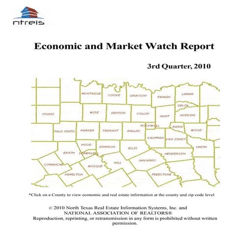 3rd Quarter, 2010 Economic and Market Watch Report
