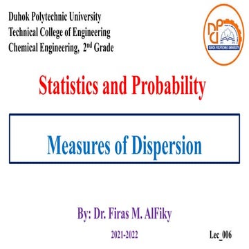 Statistics and probability lec006 part 1