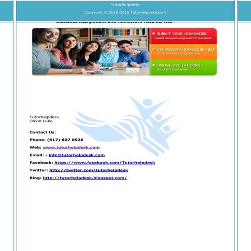 Statistics assignment and homework help service