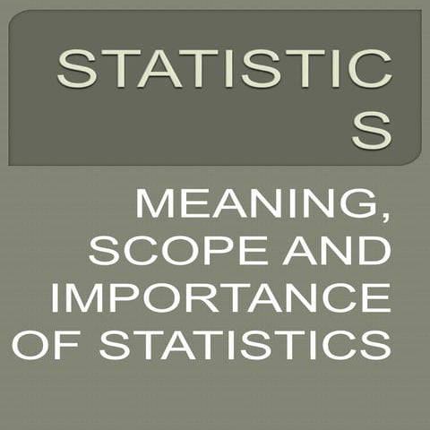 Statistics assignment no. 1