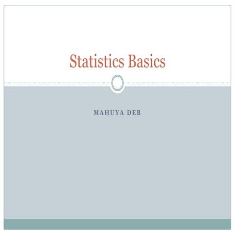 Statistics basics