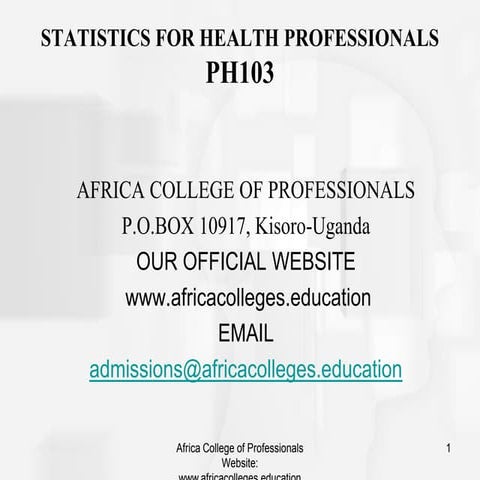 STATISTICS FOR HEALTH PROFESSIONALS.pdf HS