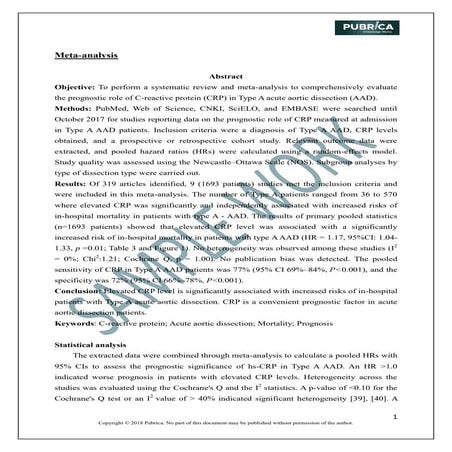 Sample Work of an Meta-Analysis | Hire a Meta-Analysis Expert: Pubrica.com