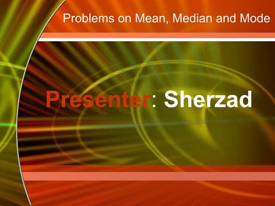 Mean, median, and mode | PPT