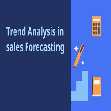 TREND ANLYSIS IN SALES FORECASTING.......