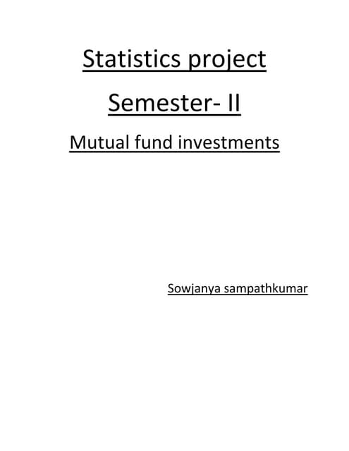 STATS PROJ - MUTUAL FUNDS