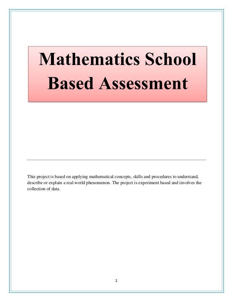 presentation of data for maths sba