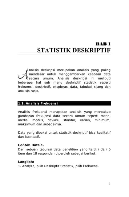 Analisis Deskriptif Dengan Spss Mawar Nazhira