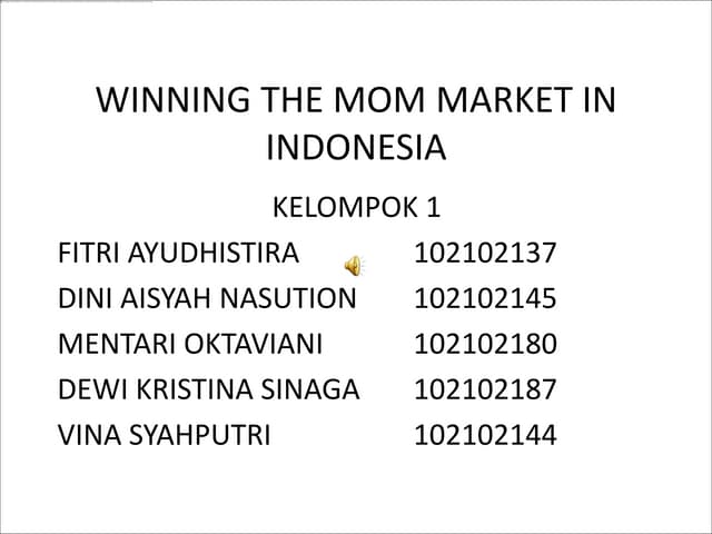 Memenangkan Pasar ibu