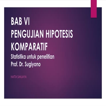 Uji Hipotesis Komparatif, Statistik Sosial