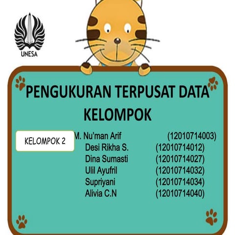 Statistik 2 mean,median,modus data kelompok