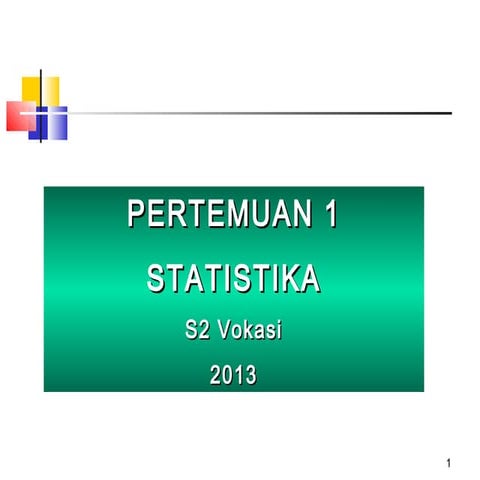 Statistika 1 2013