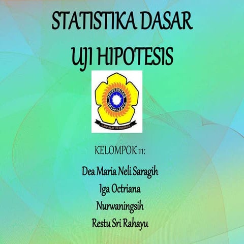 Statistika dasar uji hipotesis {ppt}