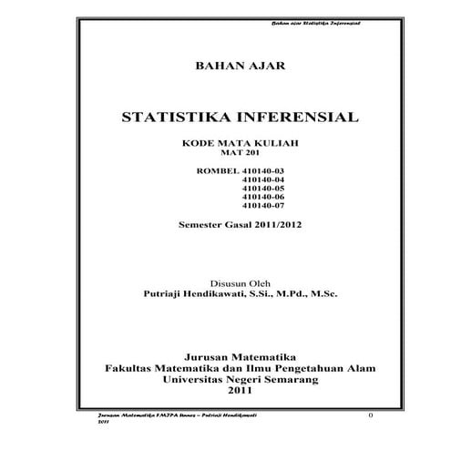 Statistika inferensial 1