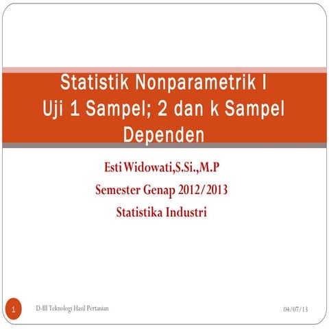 ITP UNS SEMESTER 2 Statistik nonparametrik 1