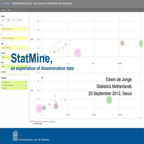 StatMine, visual exploration of output data