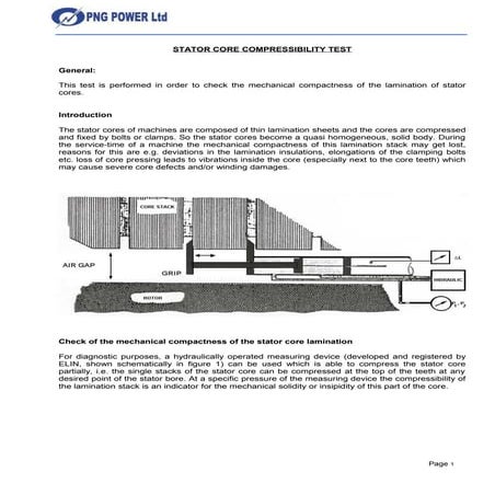 Stator core compr test