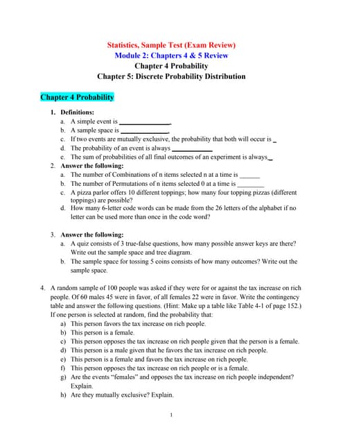 Practice Test 2 Probability