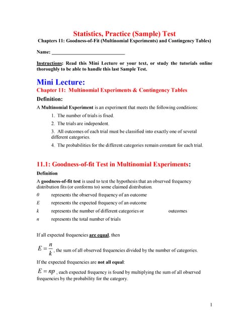 Stat sample test ch 11