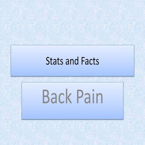 Stats and facts back pain