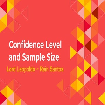 Confidence level and sample size