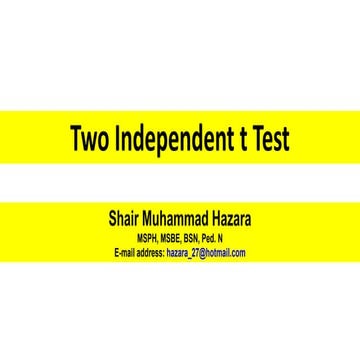 Comprehensive Guide to Two Independent t Test for Statistical Analysis ...