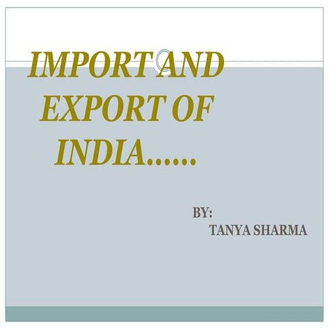 statics presetation on import and export of the country 