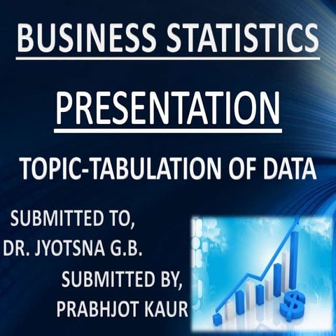 Tabulation of data