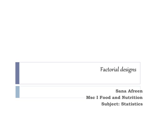 Factorial Design