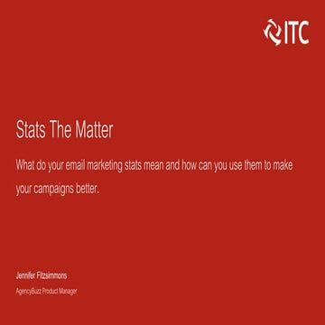Masters of Marketing -- Stats That Matter