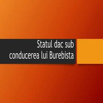 Statul dac sub conducerea lui burebista