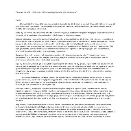 “Statusi juridik i të drejtave ekonomike, sociale dhe kulturore” | DOCX