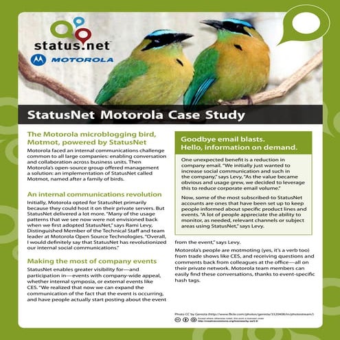 StatusNet Motorola Case Study