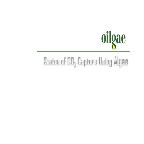 Status Of CO2 Capture Using Algae