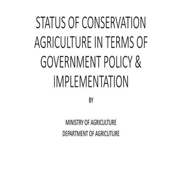 Conservation Agriculture in Malawi | PDF