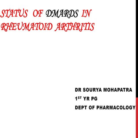 Status of dmards in rheumatoid arthritis