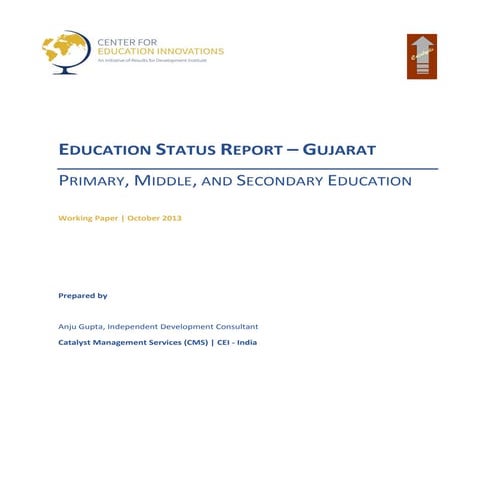 Status of elementary education in gujarat | PDF