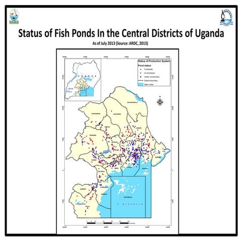 Status of fish ponds in the central districts of Uganda
