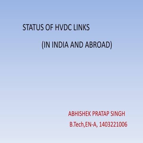 Status of hvdc links