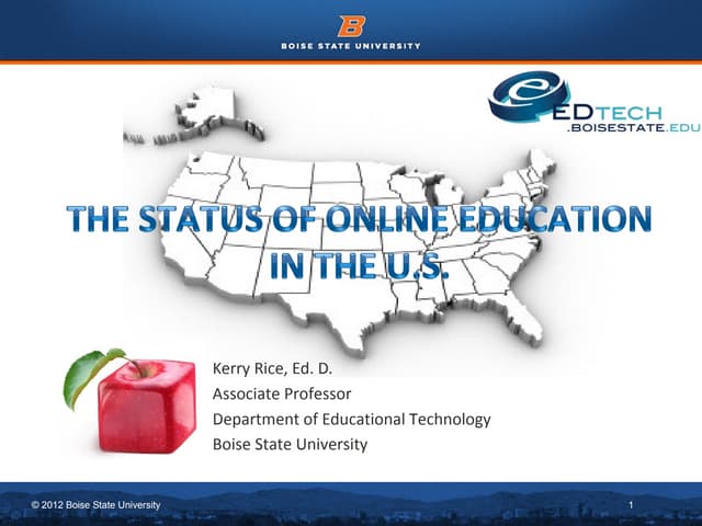 Status of Online Education in the U.S.