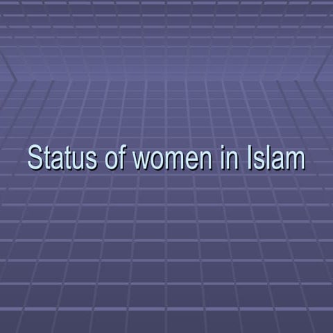 Status of women in islam