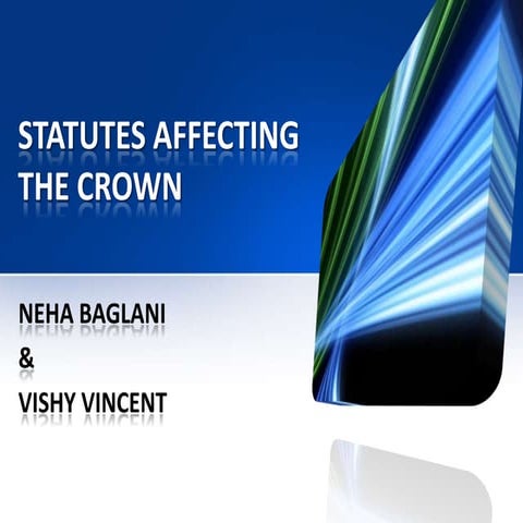 Statutes affecting the crown