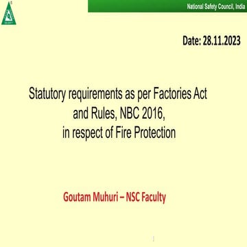 Statutory requirments on Health Safety Environment | PPTX
