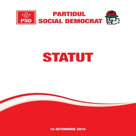 Statutul PARTIDULUI SOCIAL DEMOCRAT din ROMANIA